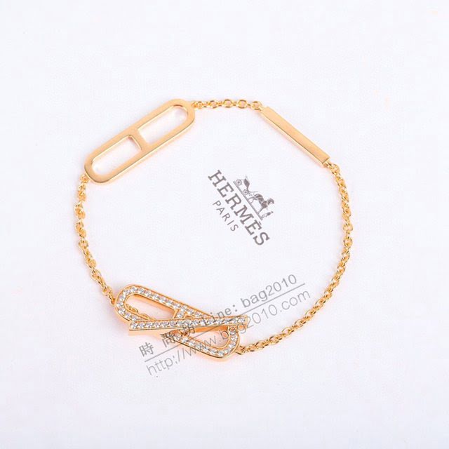 Hermes首飾品 愛馬仕鑽石手鏈 Hermes豬鼻子手鏈  zgh1555